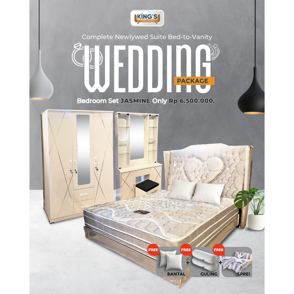 KINGS FURNITURE PONTIANAK -  PAKET WEDDING JASMINE || WEDDING PACKAGE - PAKET MARRIED - PAKET NIKAH 