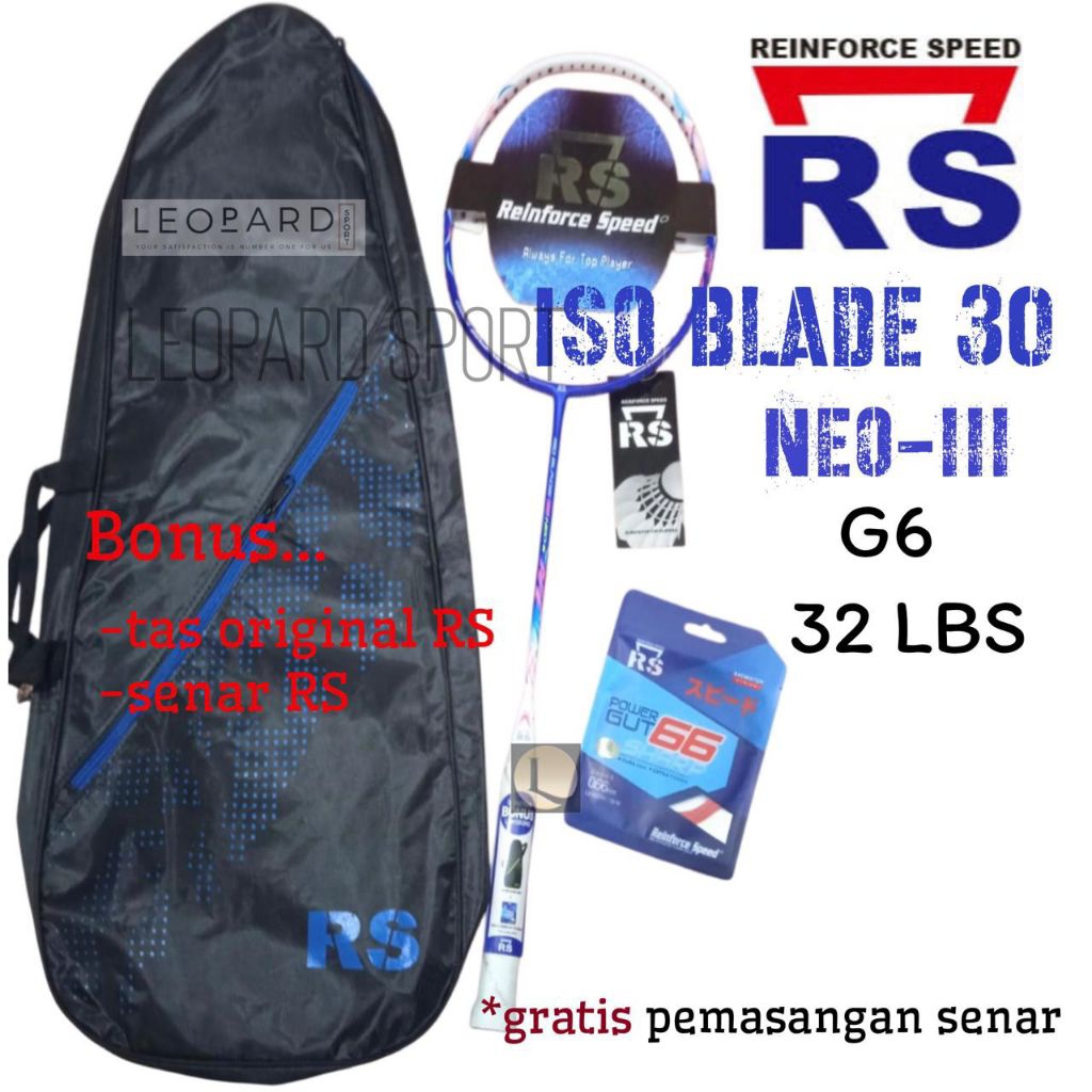 Raket Badminton RS ISO BLADE 30 NEO-III / Raket RS