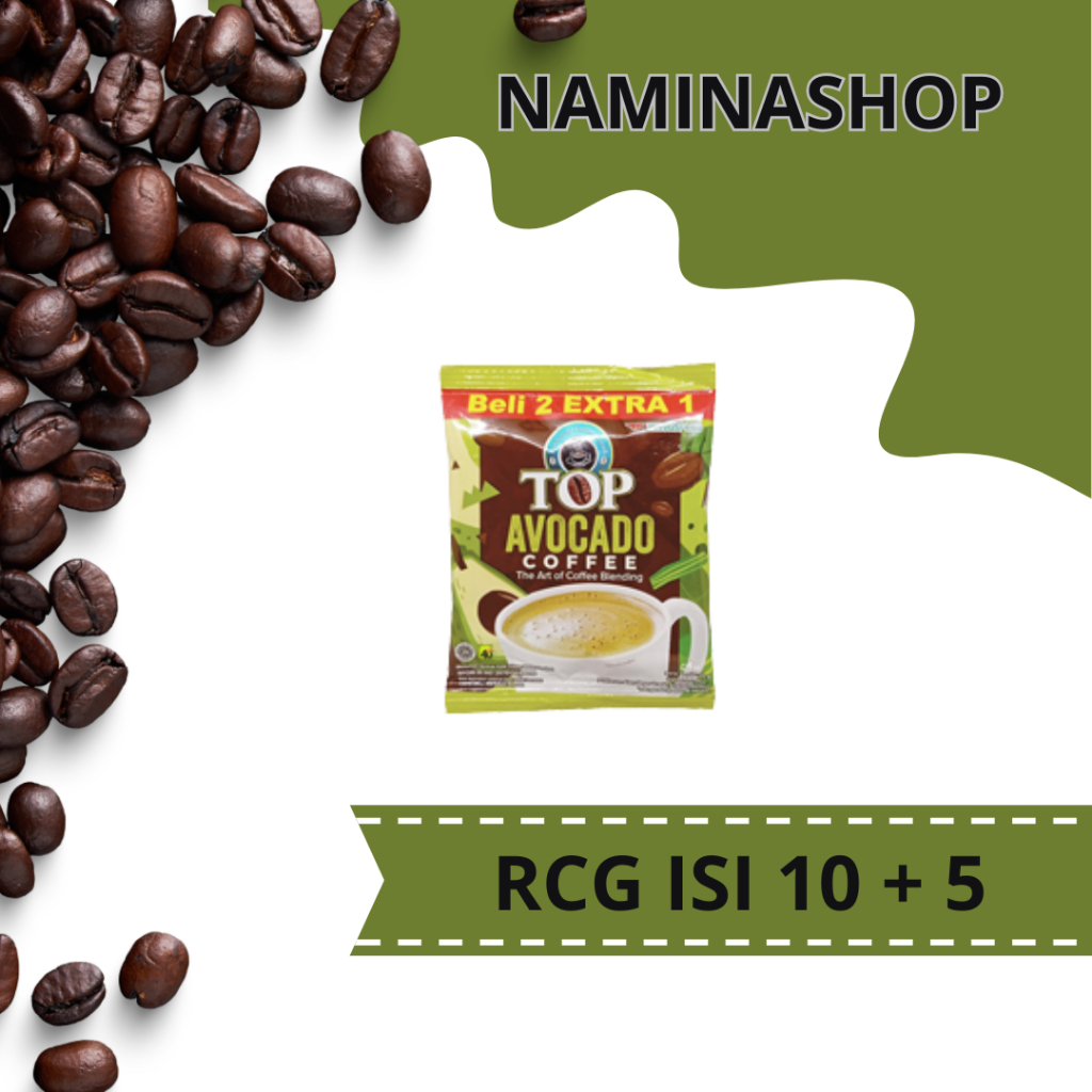 

TOP COFFEE AVOCADO KOPI INSTANT RCG 10 + 5 x 20g