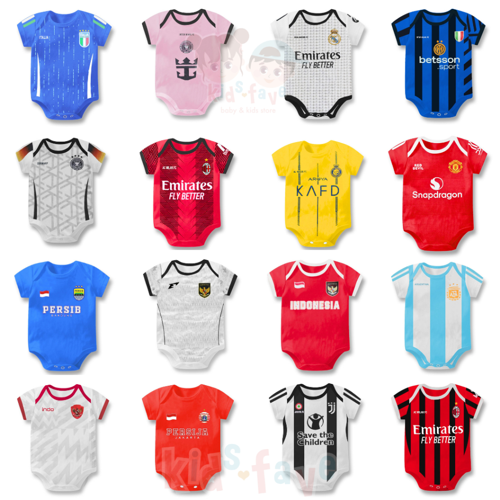Jumper Bola Bayi / Jersey Bola Baby / Set Jumper Bayi Argentina Laki / Baju Bola Bayi / Romper Bola 