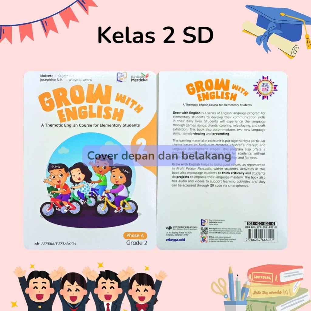 Buku Paket Bahasa Inggris kelas 2 SD Penerbit Erlangga Kurikulum Merdeka