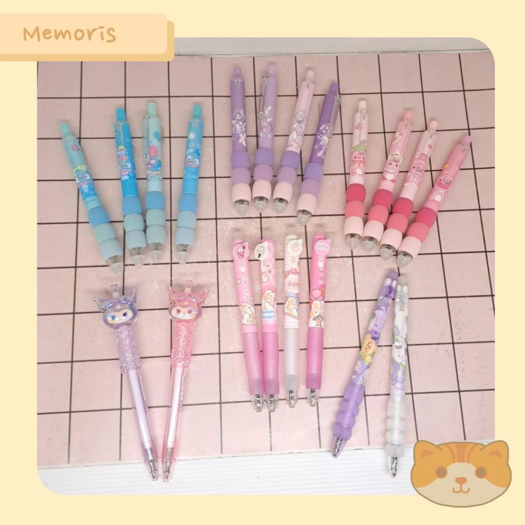 

(4 Pcs)Pulpen Pen Pena Bolpen Ballpoint Gel Erasable Cetekan Korea Viral Fancy Unicorn Kuromi