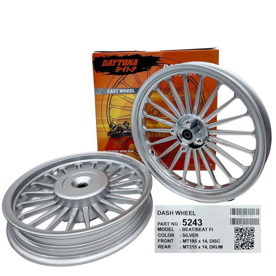 Pelek Velg Vleg Racing Daytona Beat Scoopy Spacy Vario 110 Beat Pop Beat Fi Esp Ring 14 Silver Dayto