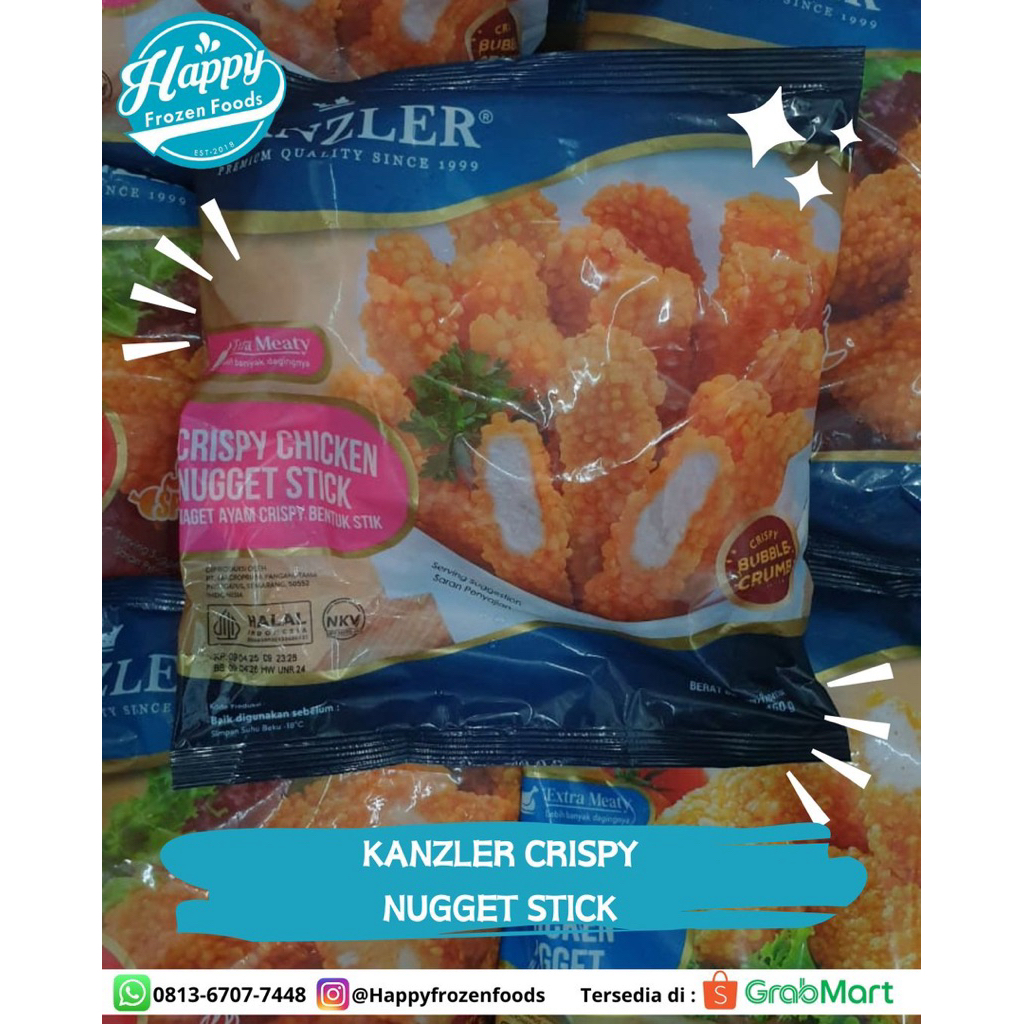 

KANZLER CHICKEN NUGGET STICK CRISPY BUBBLE 450gr | HAPPY FROZEN FOODS PALEMBANG