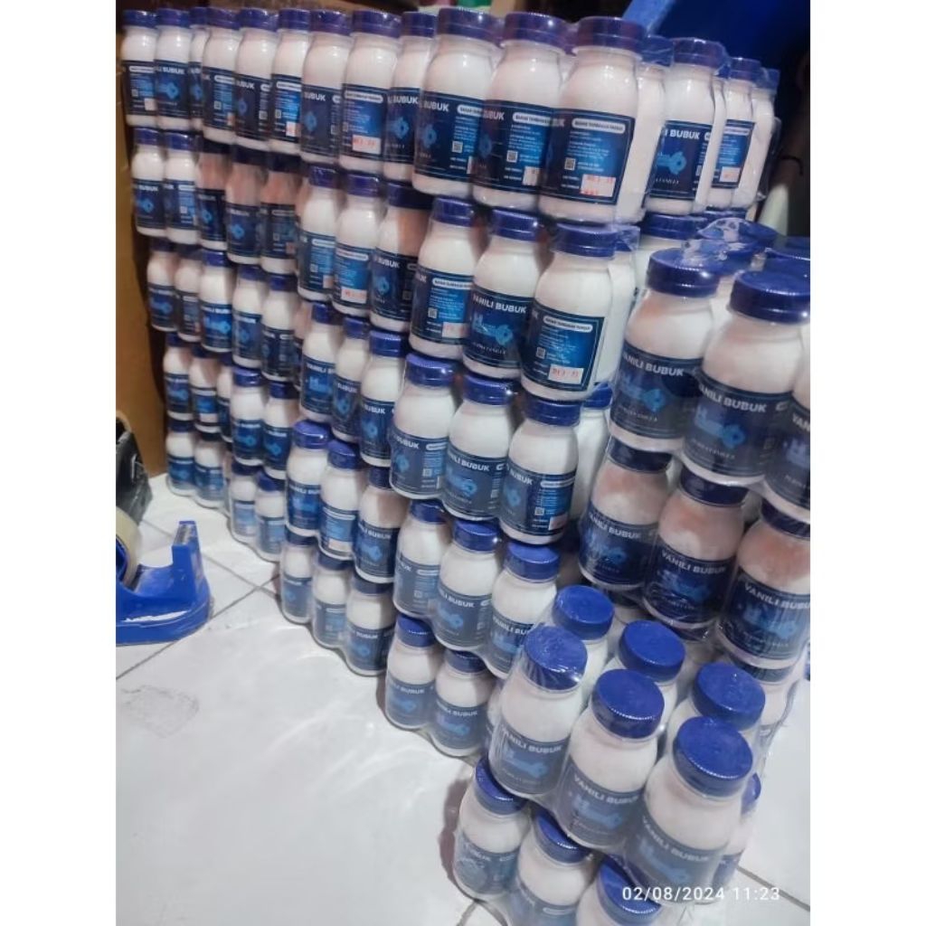 

1 DUS/72 BOTOL Vanillie Bubuk Kemasan Botol 80gr/Vanili Botol/Vanili Hanson /Vanili Botol Merk Hanson/Vaneli/Perisa Vanilla