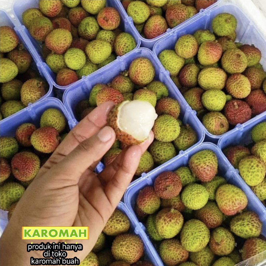 

BUAH LECI MADU 1 KG | 500 GR Manis segar berair Lhcye madu Hijau