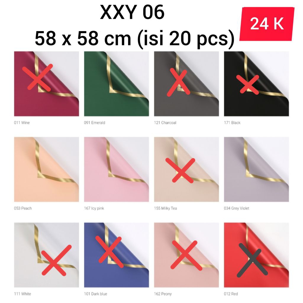 

Kertas bunga / cellophane / flower wrapping / kertas buket XXY 06