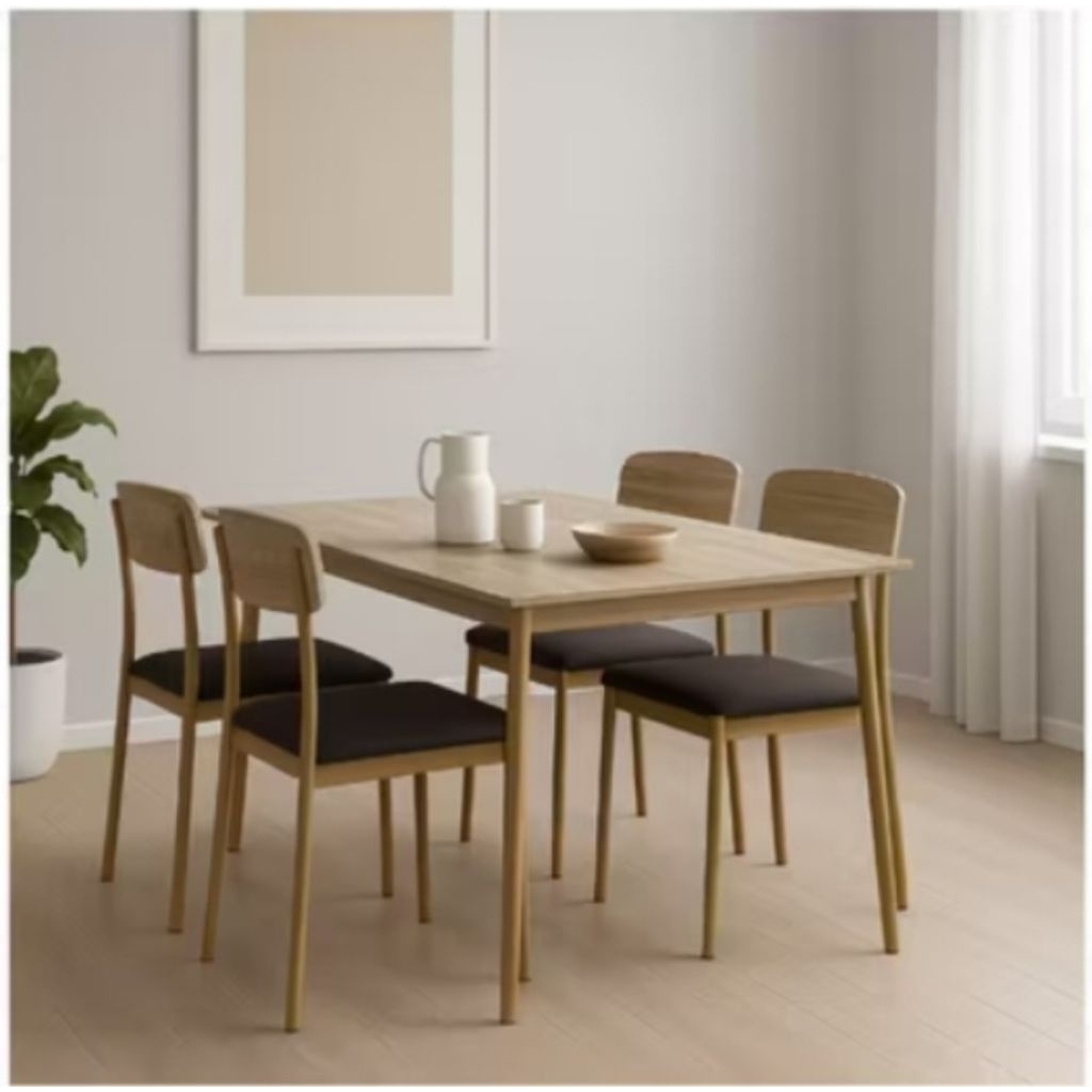 meja makan set (1 meja + 4 kursi )