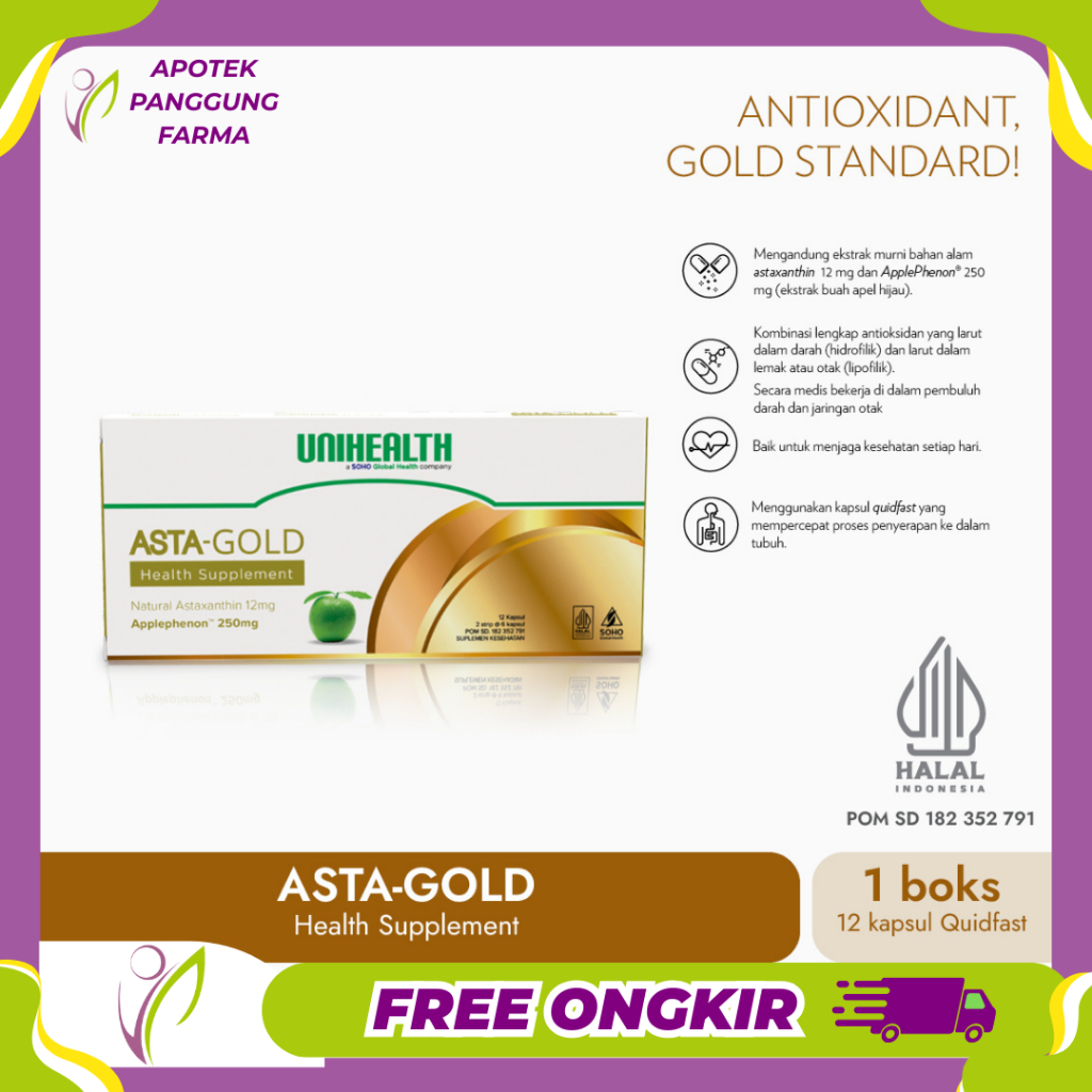 Unihealth AstaGold - Natural Astaxanthin dan Applephenon