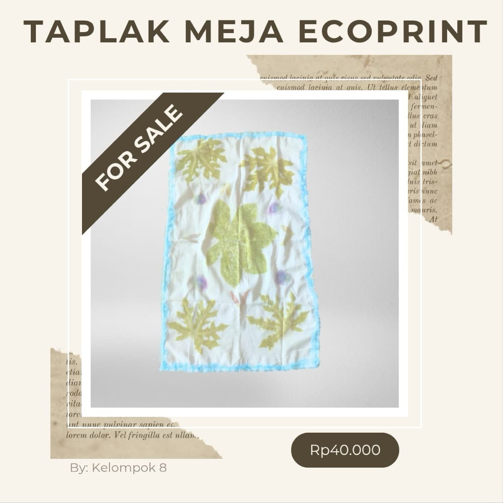 Taplak meja ecoprint