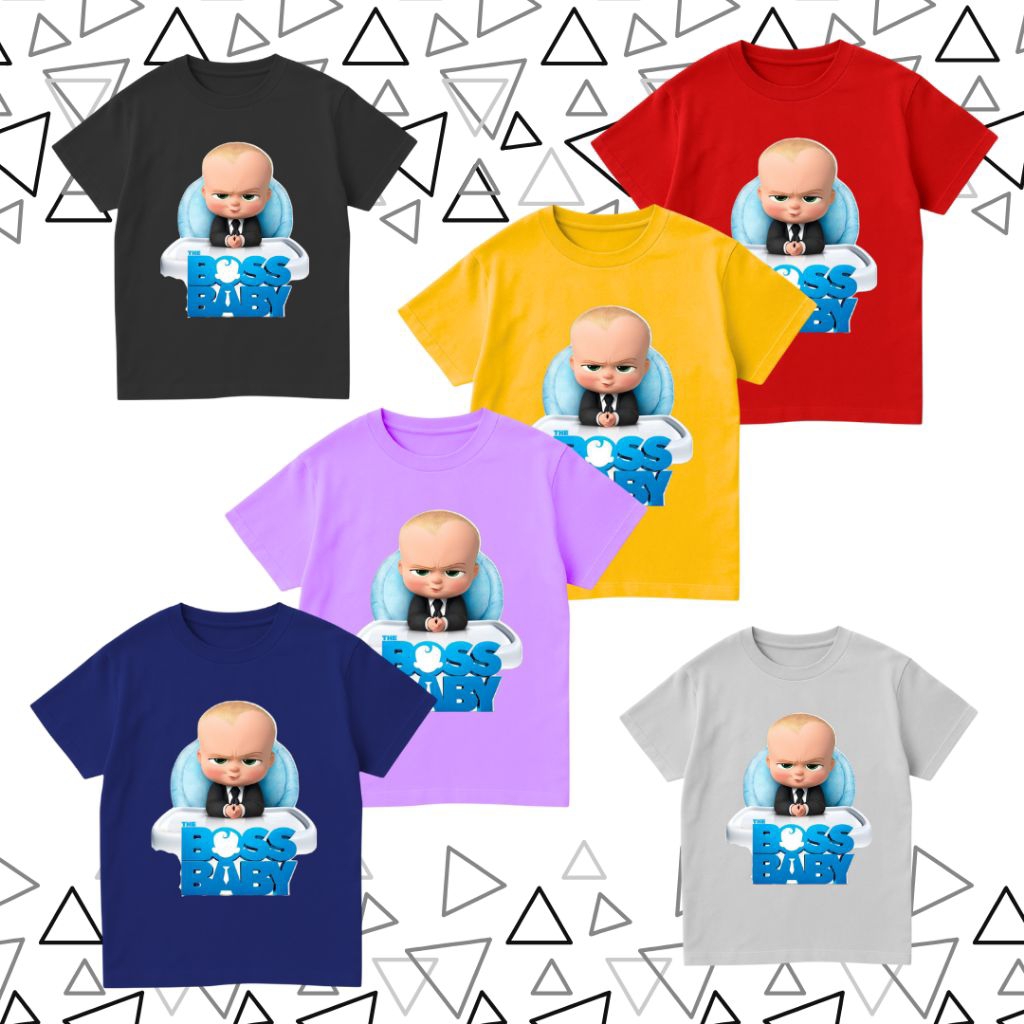 Kaos Anak Motif BABY BOSS Bahan Cotton Combad 24s Baju Anak Motif Baby boss