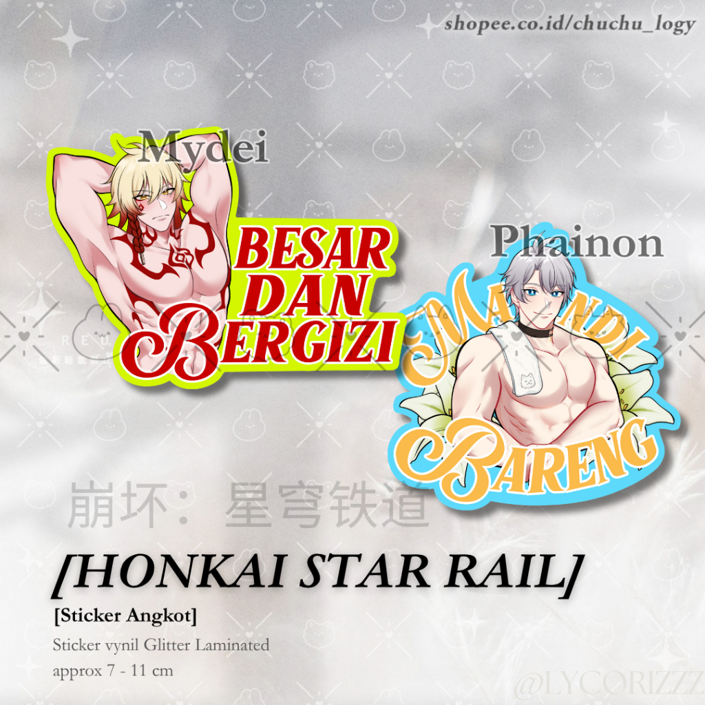 

HSR [ Angkot ] Phainon Mydei Honkai Star Rail Danheng IL Aventurine Gallagher Argenti Sampo Sunday Sticker glitter by Lycorizzz