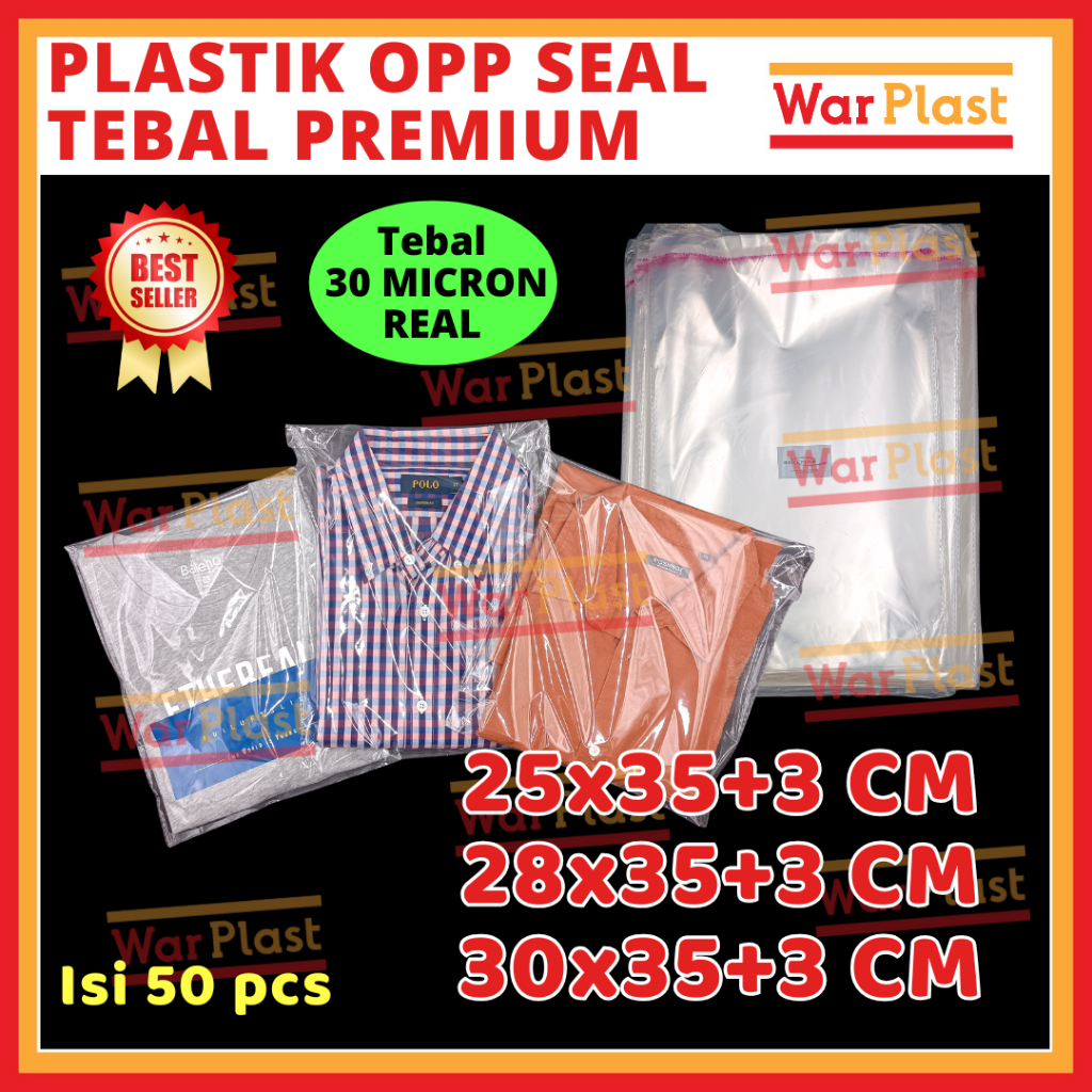PLASTIK OPP LEM TEBAL 25X35 | 28X35 | 30X35 SIKEMAS