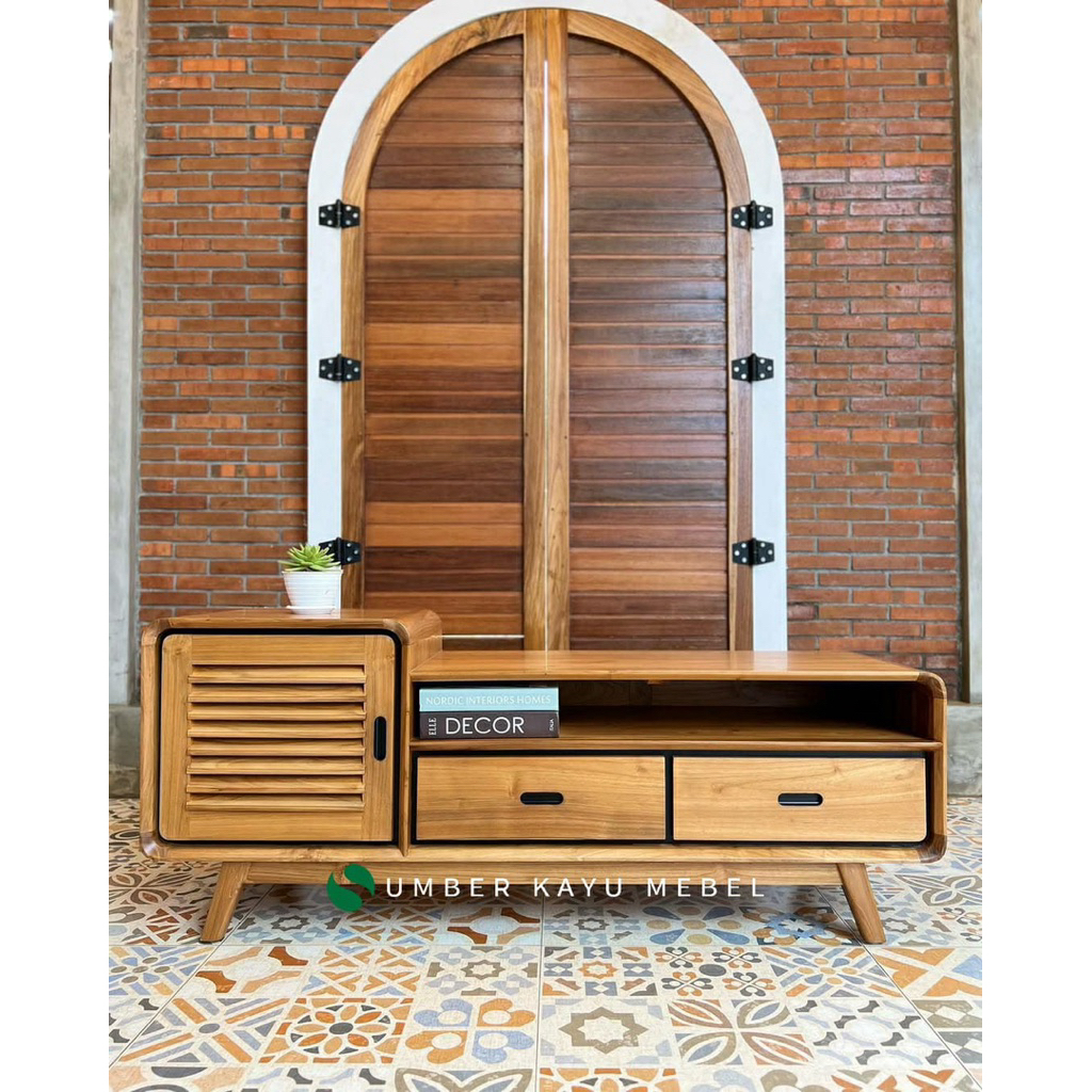 BUFFET JATI RETRO MINIMALIS FURNITURE BUFFET JATI JEPARA