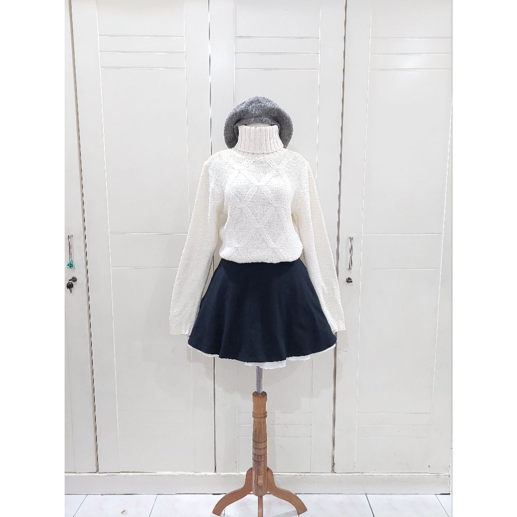 Premium turtle neck winter white top kawai kawaii liz lisa rojita dear my love deary | jiraikei jira