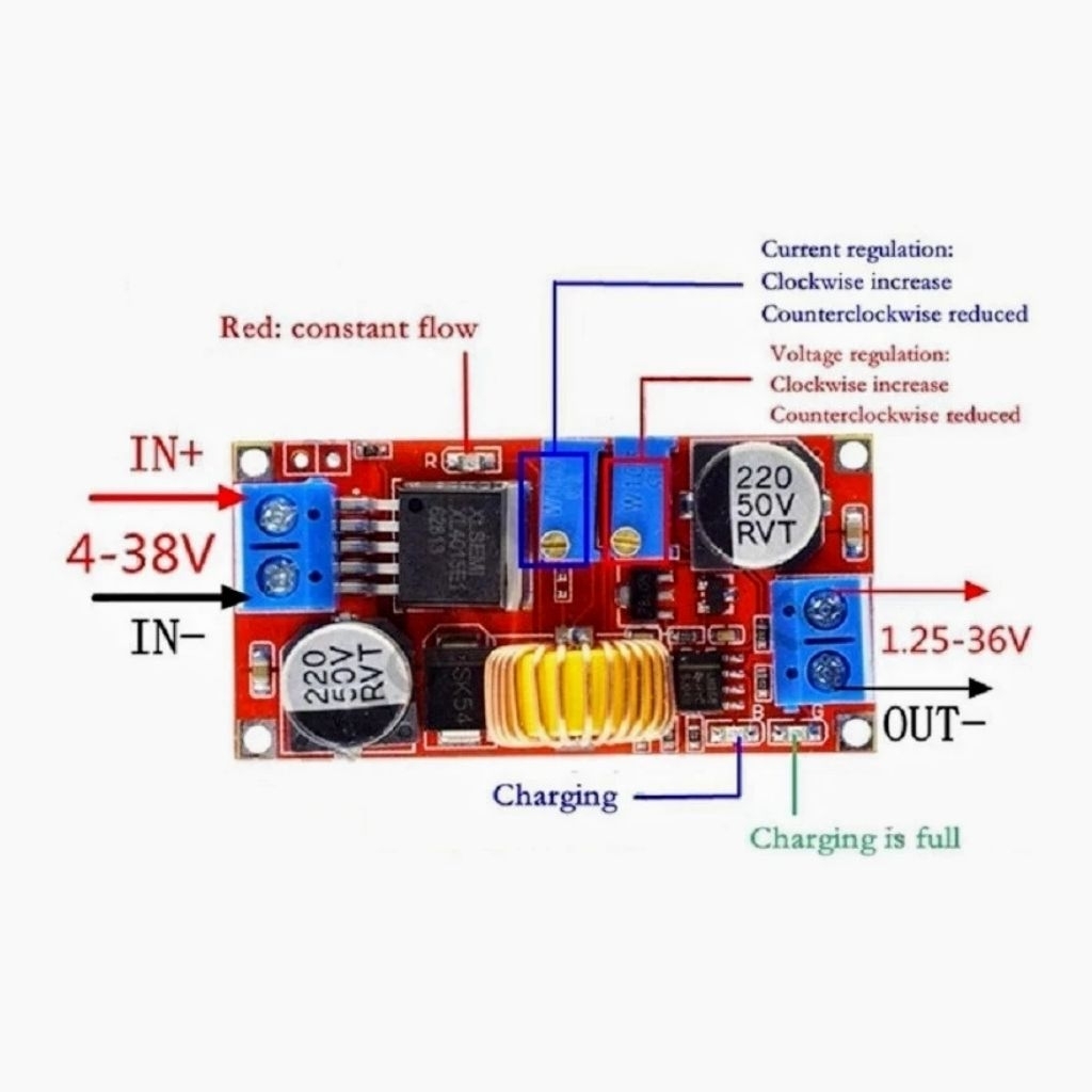 XL4015 5A XL4015 DC-DC CC CV STEP DOWN LITHIUM CHARGER BUCK ADJUSTABLE POWER