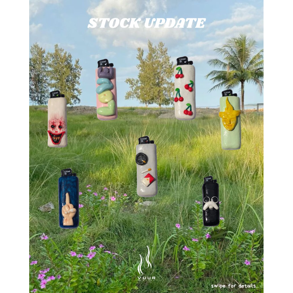 LIGHTER CLAY CASE - Cover/tempat korek api cricket handmade