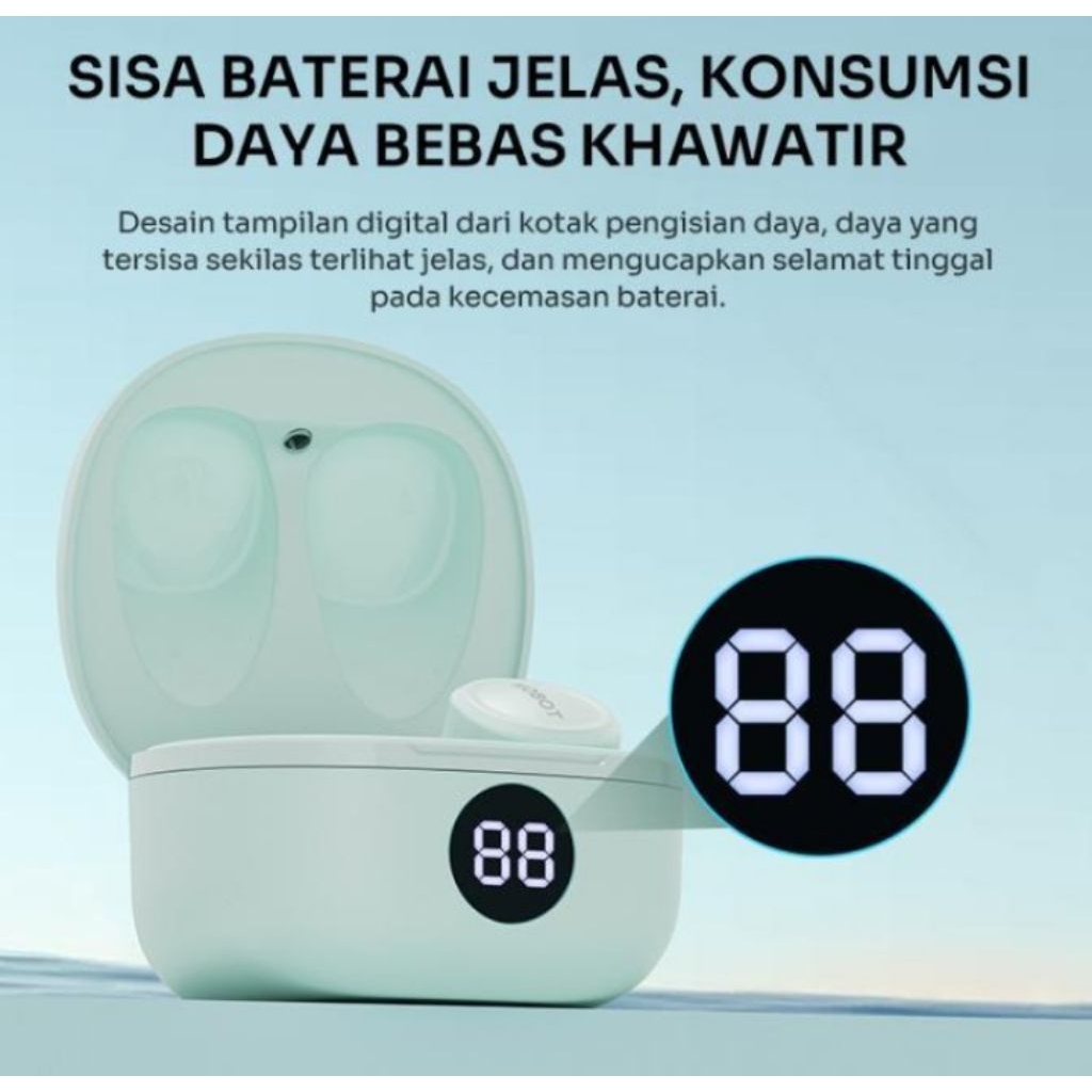 robot tws wireless earphone airbuds t80