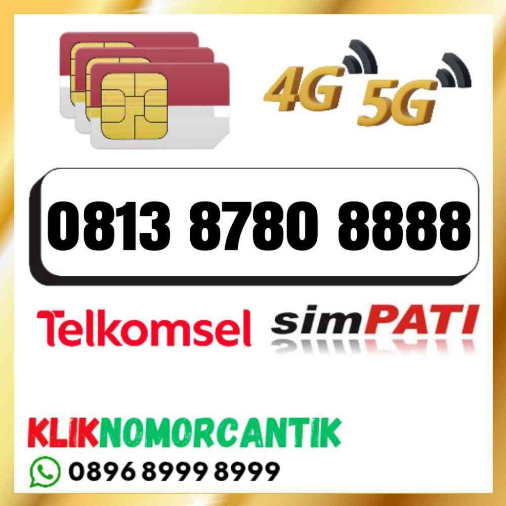 nomor cantik Telkomsel simpati O813 8780 8888