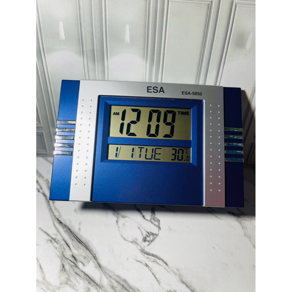 JAM DINDING DIGITAL ESA 5850 - JAM DIGITAL ESA BERKUALITAS - FITUR LENGKAP -JAM MEJA