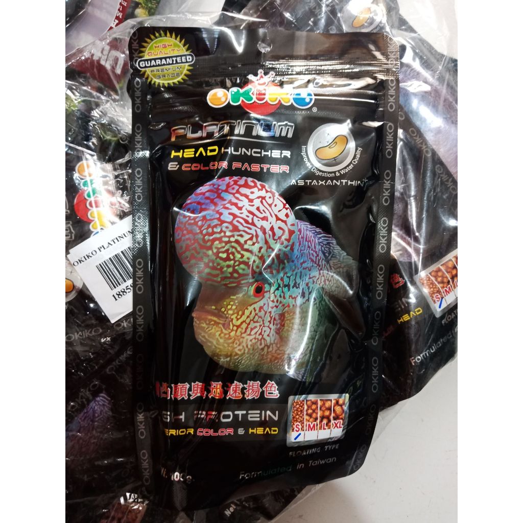 Okiko Platinum Louhan Size S M L XL pelet / pakan louhan Thailand