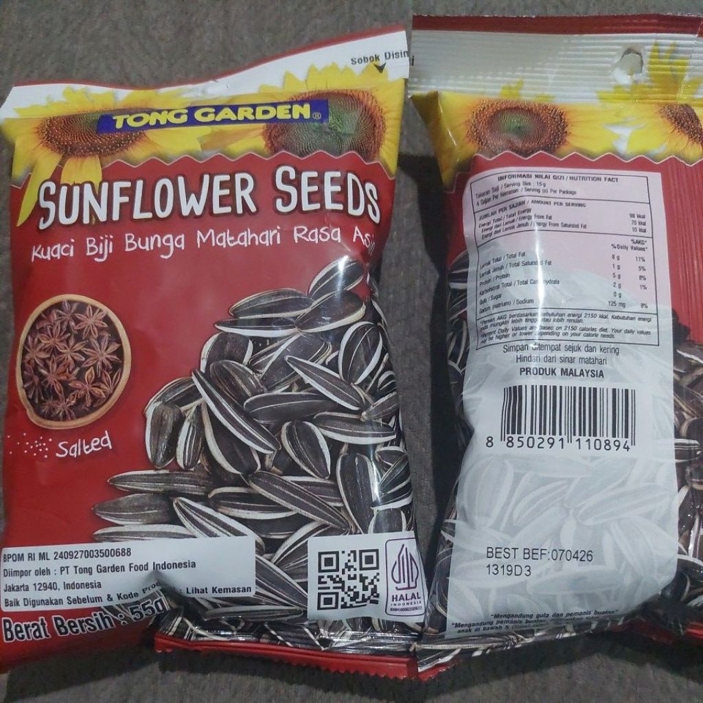 

Kuaci Biji Bunga Matahari Rasa Asin 55 Gram