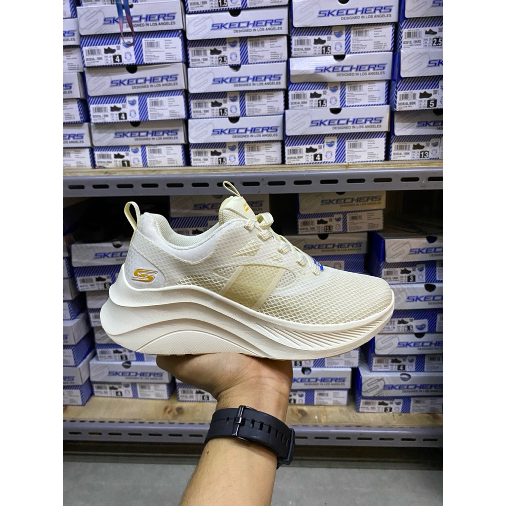 sepatu skechers original wanita / Skechers bobs chaos HI womens sneakers shoes -natural