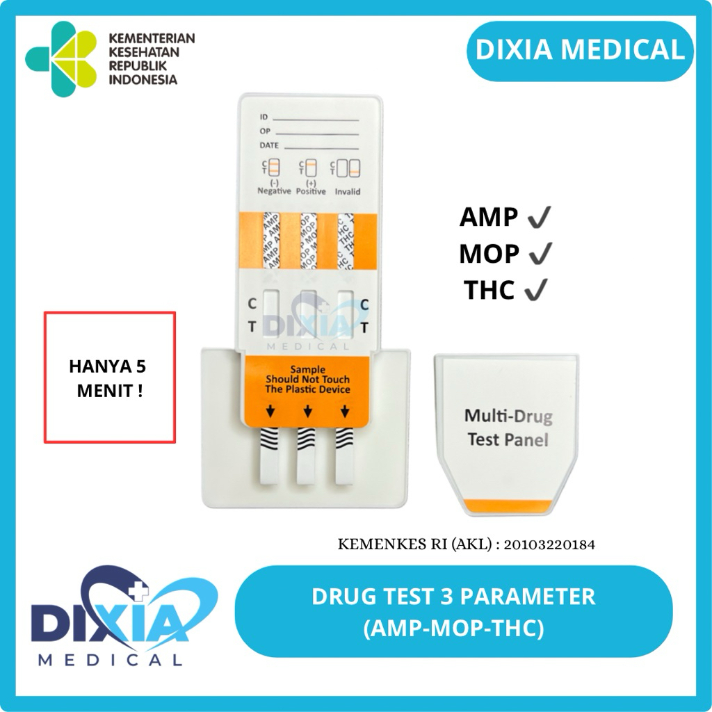 Alat Tes Narkoba 3 Parameter Isi 25 Tes/Box