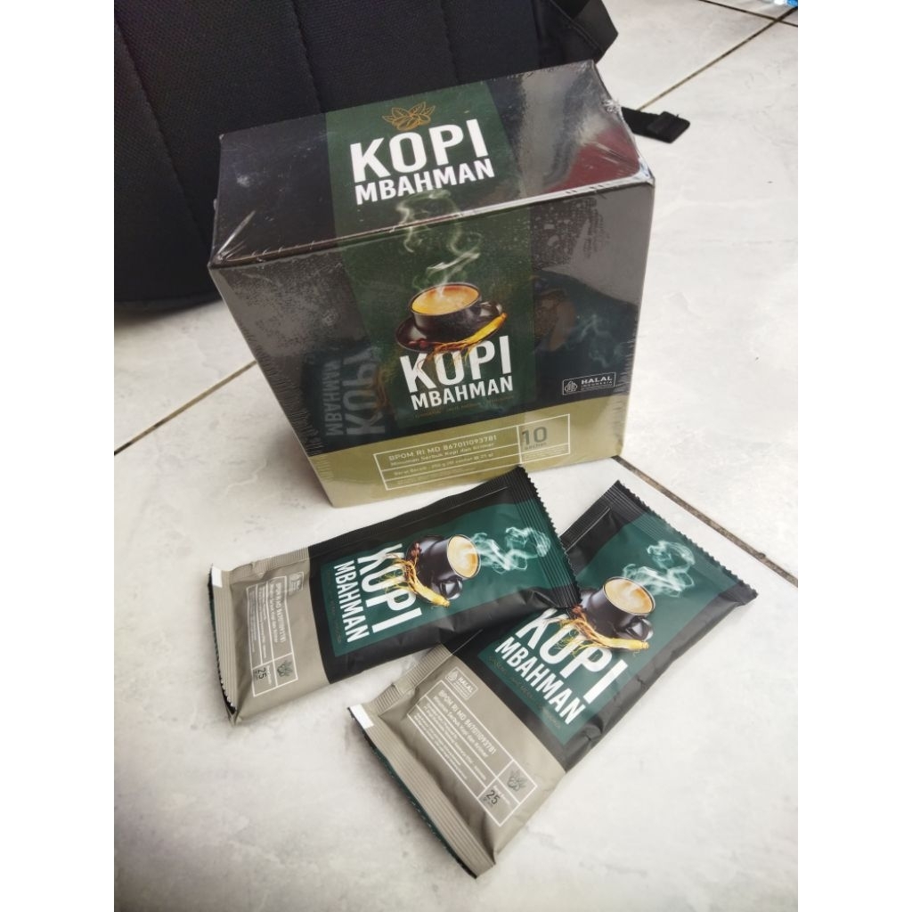 

KOPI MBAHMAN MANTAB 1 Box isi 10 Sachet