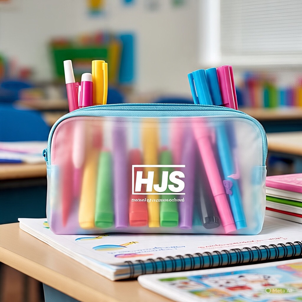 

Tempat pensil custom - tulisan HJS Putih