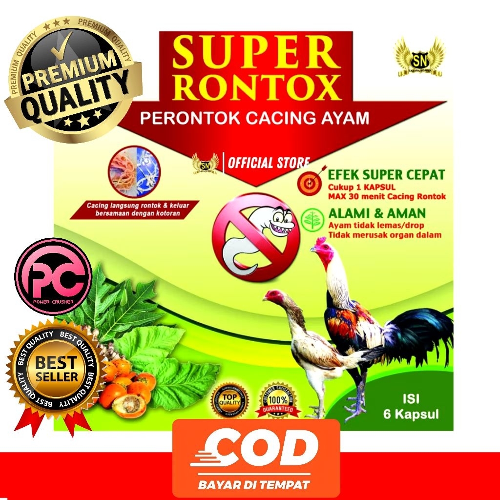 Obat Cacing paling ampuh untuk Ayam, Super Rontok