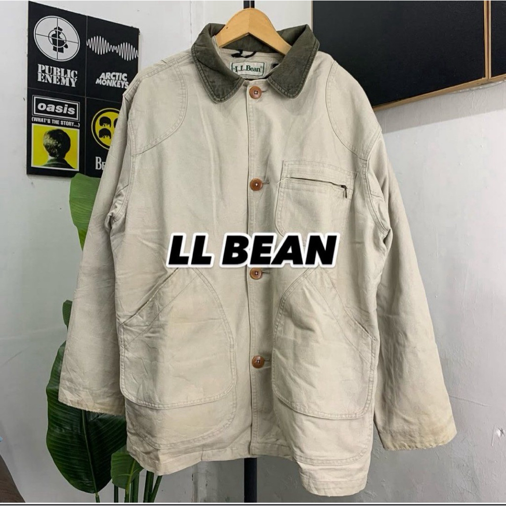 Jaket LL BEAN Duck Canvas Chore Corduroy Collar
