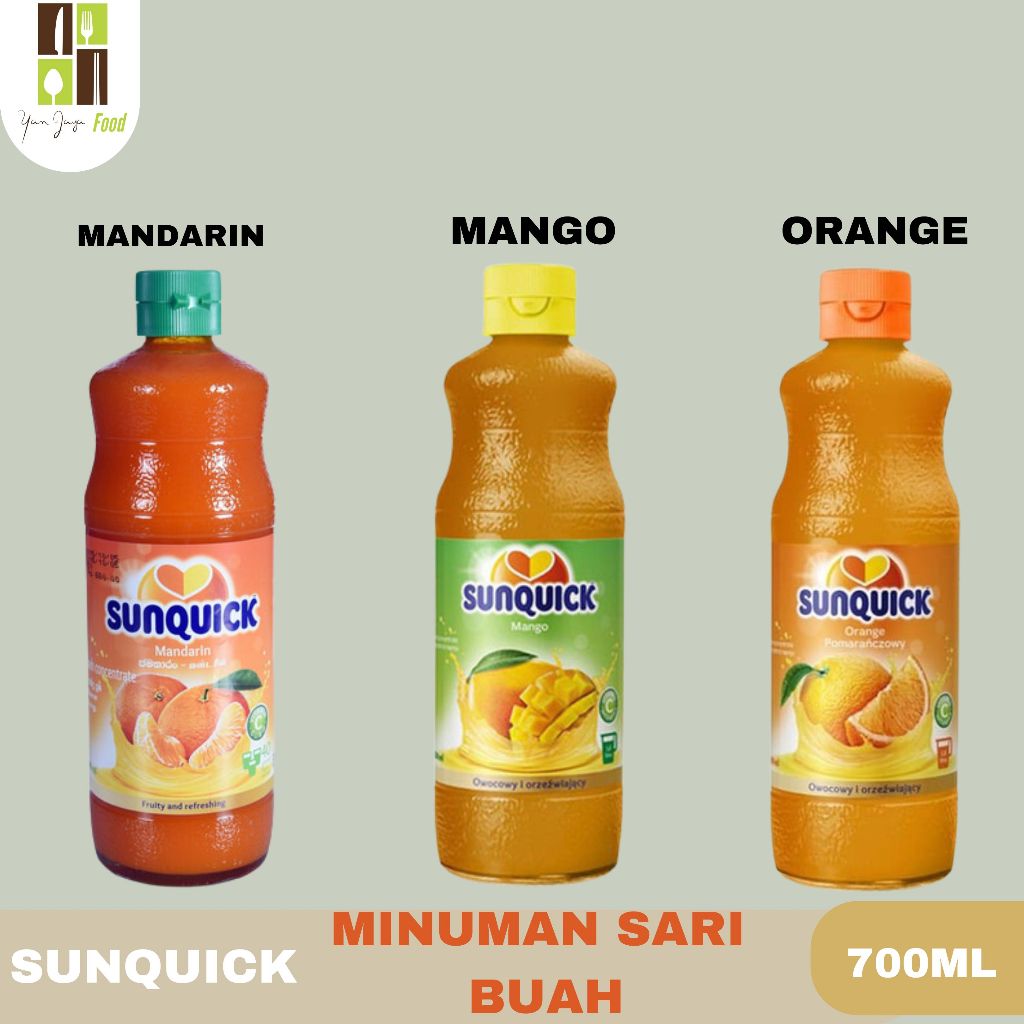 

Sunquick Minuman Sari Buah / Sirup / Syrup / Jus / Rasa Mango / Mangga / Mandarin Kemasan 700ml