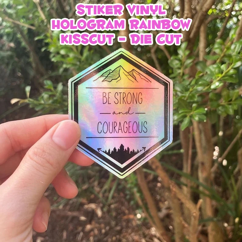 

[Min order 1 A3] Cetak Stiker Vinyl Hologram Rainbow (Kisscut - Diecut)
