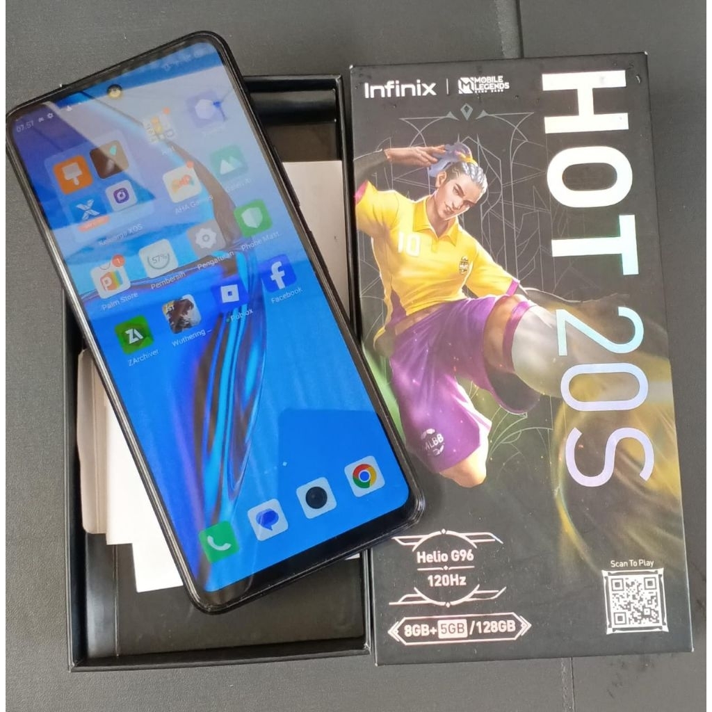 BEKAS HP gamer infinix HOT 20S MURAH retak dkit Infinix HP second bekas Murah android FULSET  minus 