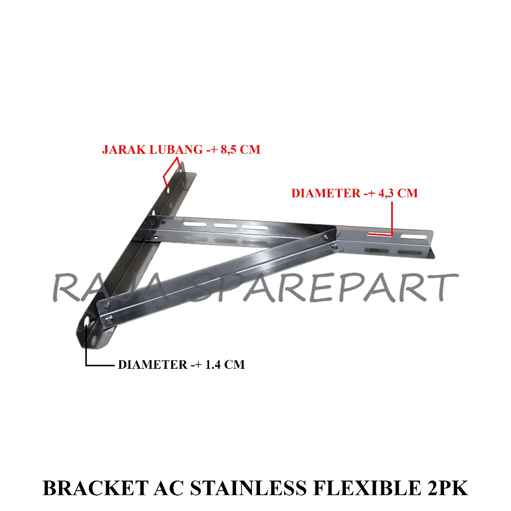 BREKET AC SIKU / BRACKET AC STAINLESS FLEXIBLE 2PK BSF2