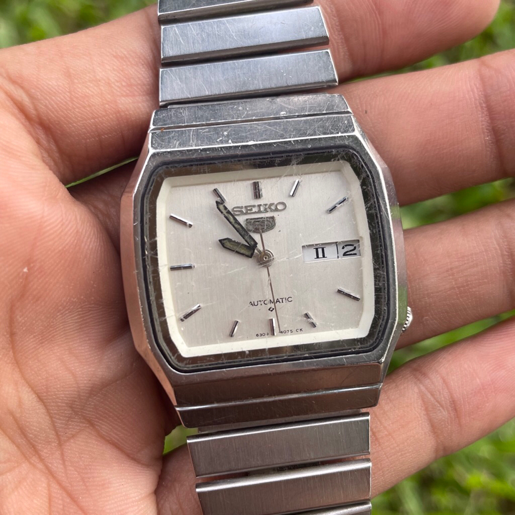 Jam Tangan Seiko 5 TV Shape Automatic Japan 6309 vintage jadul kuno antik pria fashion classic