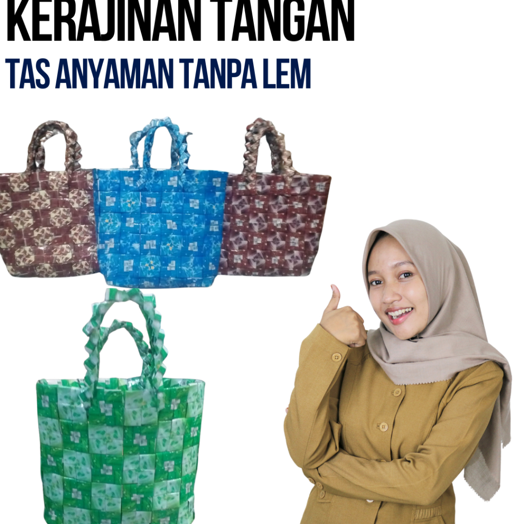 

tas buku tulis belajar mini anyaman untuk anak dan dewasa kerajinan daur ulang prakarya anak sekolah