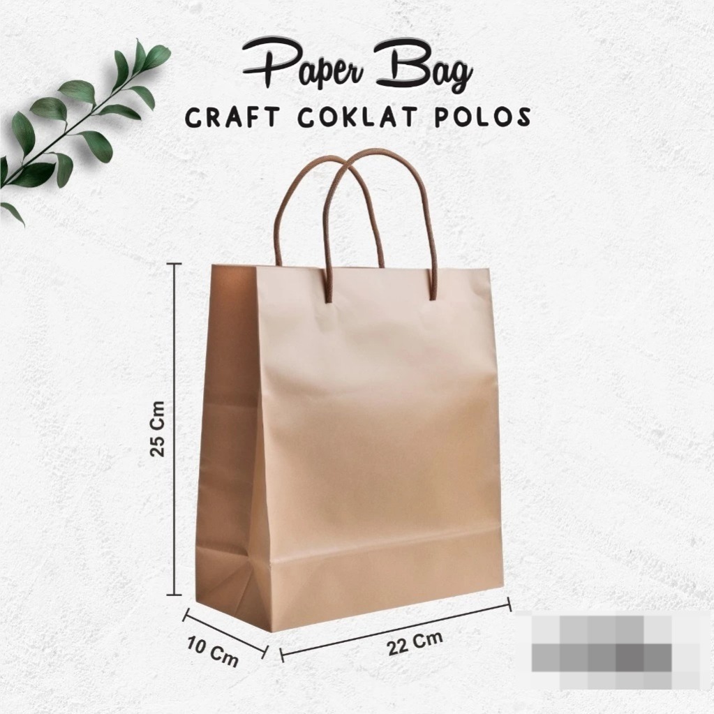 

PAPER BAG COKLAT KRAFT POLOS - TAS HAJATAN - TAS SOUVENIR PERNIKAHAN BAHAN KRAFT UKURAN 22 x 25 x 10 READY STOK