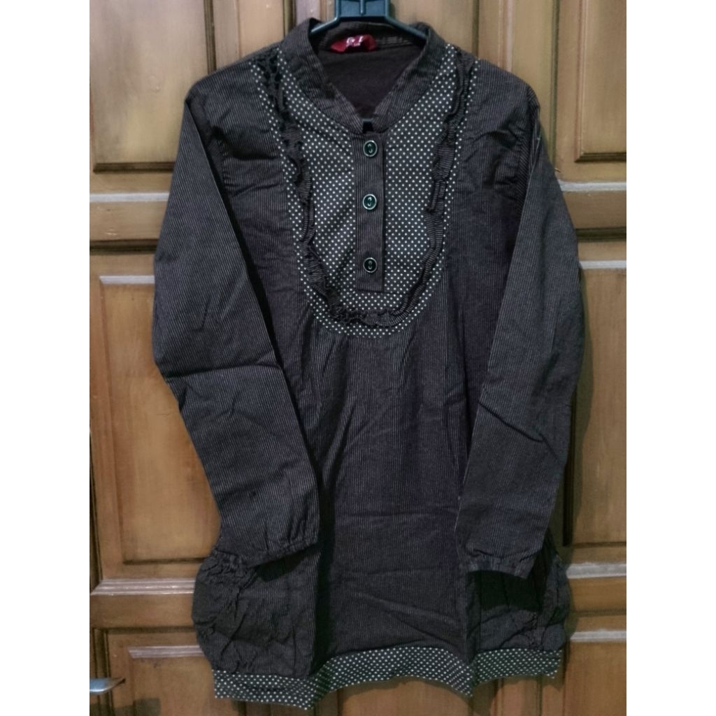 [preloved] baju coklat atasan wanita
