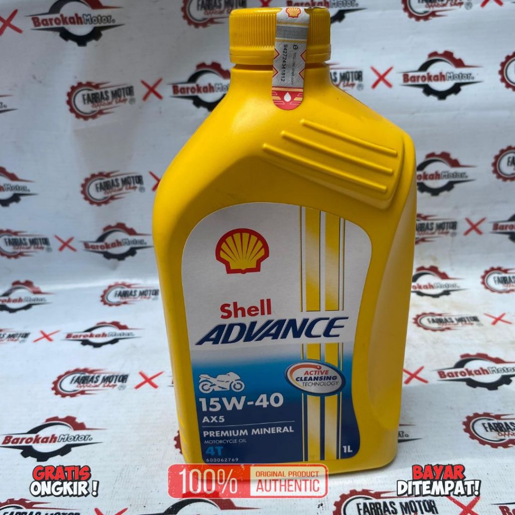 OLI SHELL ADVANCE AX5 15W-40 1 LITER - OLI MOTOR SPORT