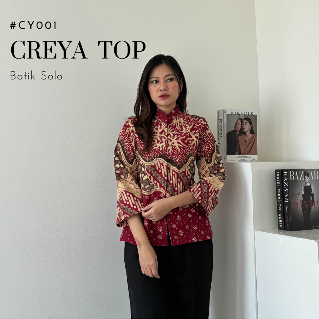 HEM BATIK LENGAN PANJANG WANITA CREYA TOP