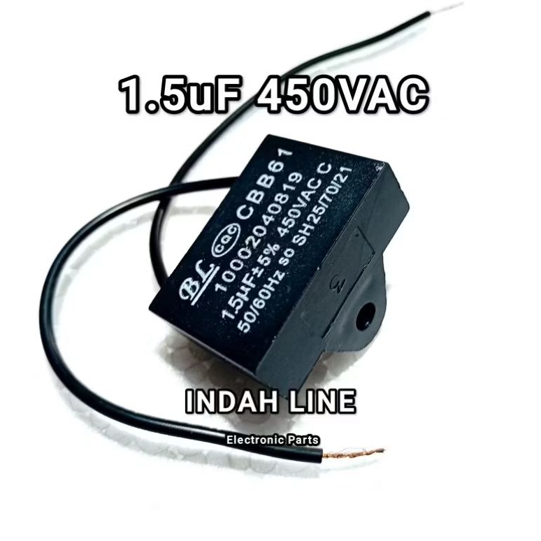 Capacitor 1.5uF  450Volt 1.5 uF 450V Kapasitor 1.5 uF 450 Volt