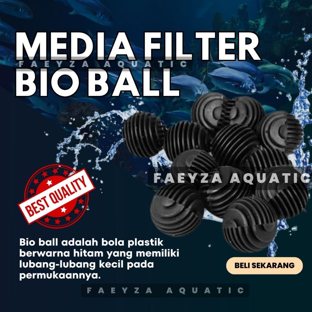 BIOBALL RAMBUTAN BULAT GOLF MEDIA FILTER AQUARIUM KOLAM
