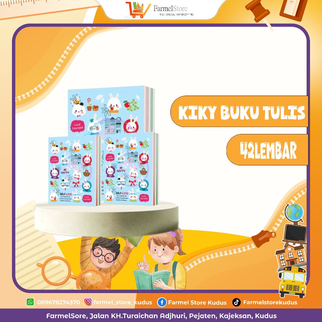 

KIKY BUKU TULIS 1PAK(isi 10buku) 42Lembar