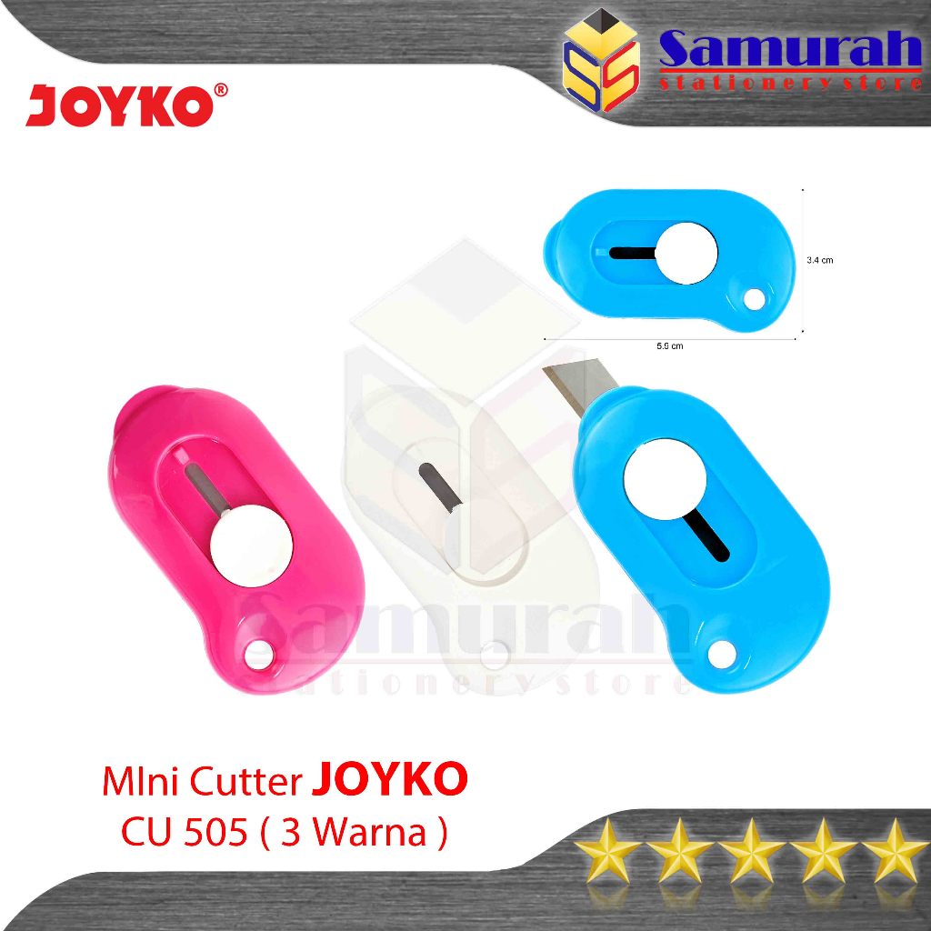

Cutter Kecil Joyko CU 505 / Cuter Mini Potong Kertas Paket CU-505 / Pembuka Kotak Paket