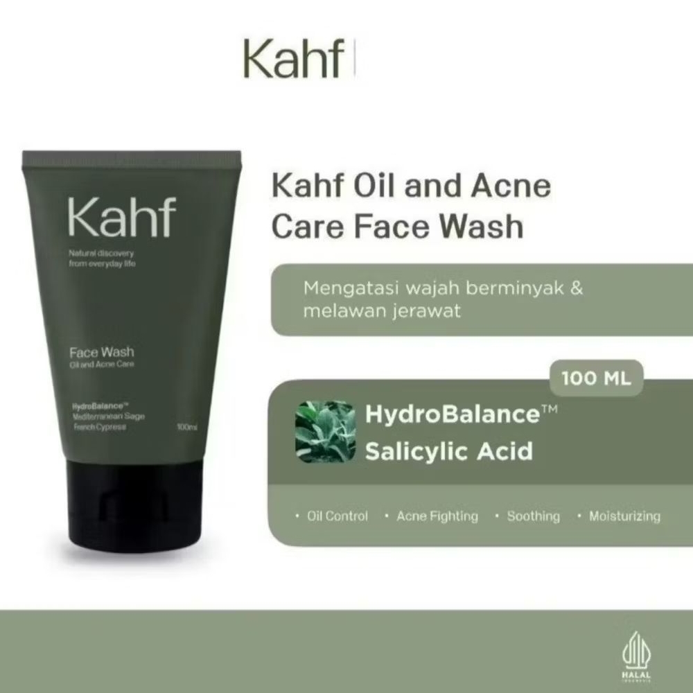 (TERLARIS) KAHF OIL AND ACNE CARE FACE WASH 100ml/ OIL AND ACNE CARE/ FACE WASH/ KAHF