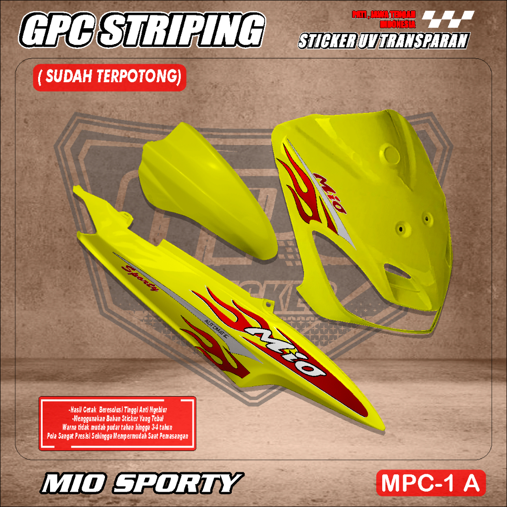 PRINCUT STRIPING TRASPARAN MIO SPORTY/SMILE (SUDAH TERPOTONG) PREMIUM QUALITY-GPC