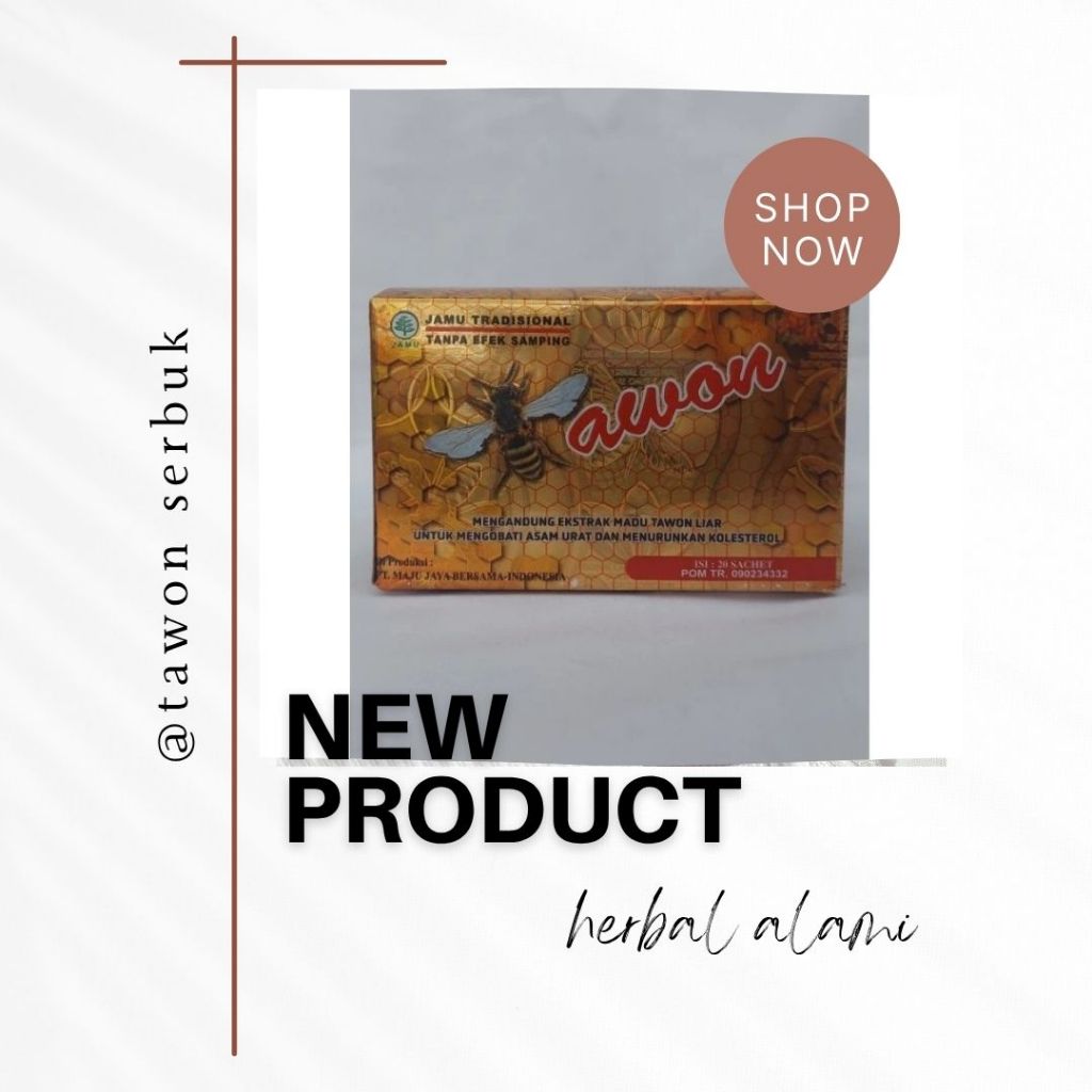 

Serbuk Tawon Jamu kemasan terbaru Bpom 1 box 20 sachet