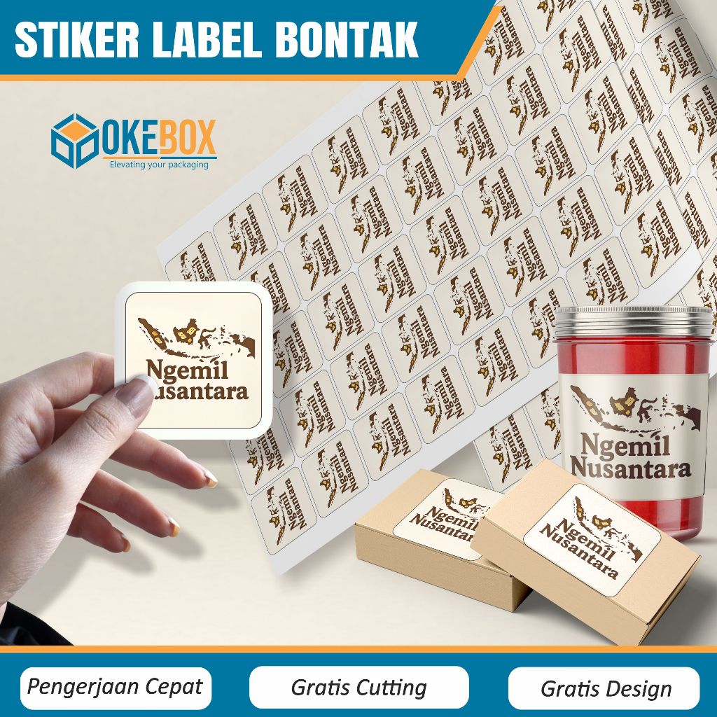 

Sticker stiker setiker label makanan custom harga murah aesthetic jualan kecil keren STIKER BONTAK SB 06